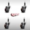 Service Caster 3'' SS Maroon Poly Wheel Swivel 1'' Expanding Stem Caster Set, 4PK SCC-SSEX20S314-PPUB-MRN-1-4 - alternate 3